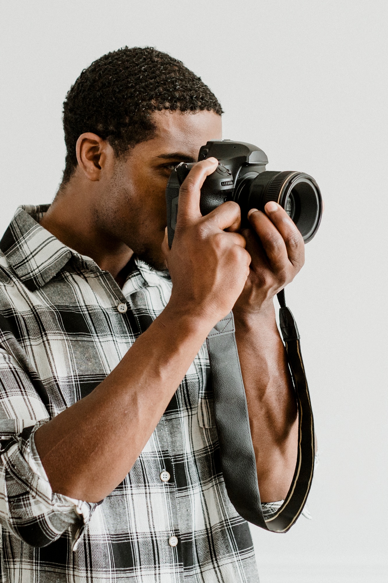 Black photographer at a shoot